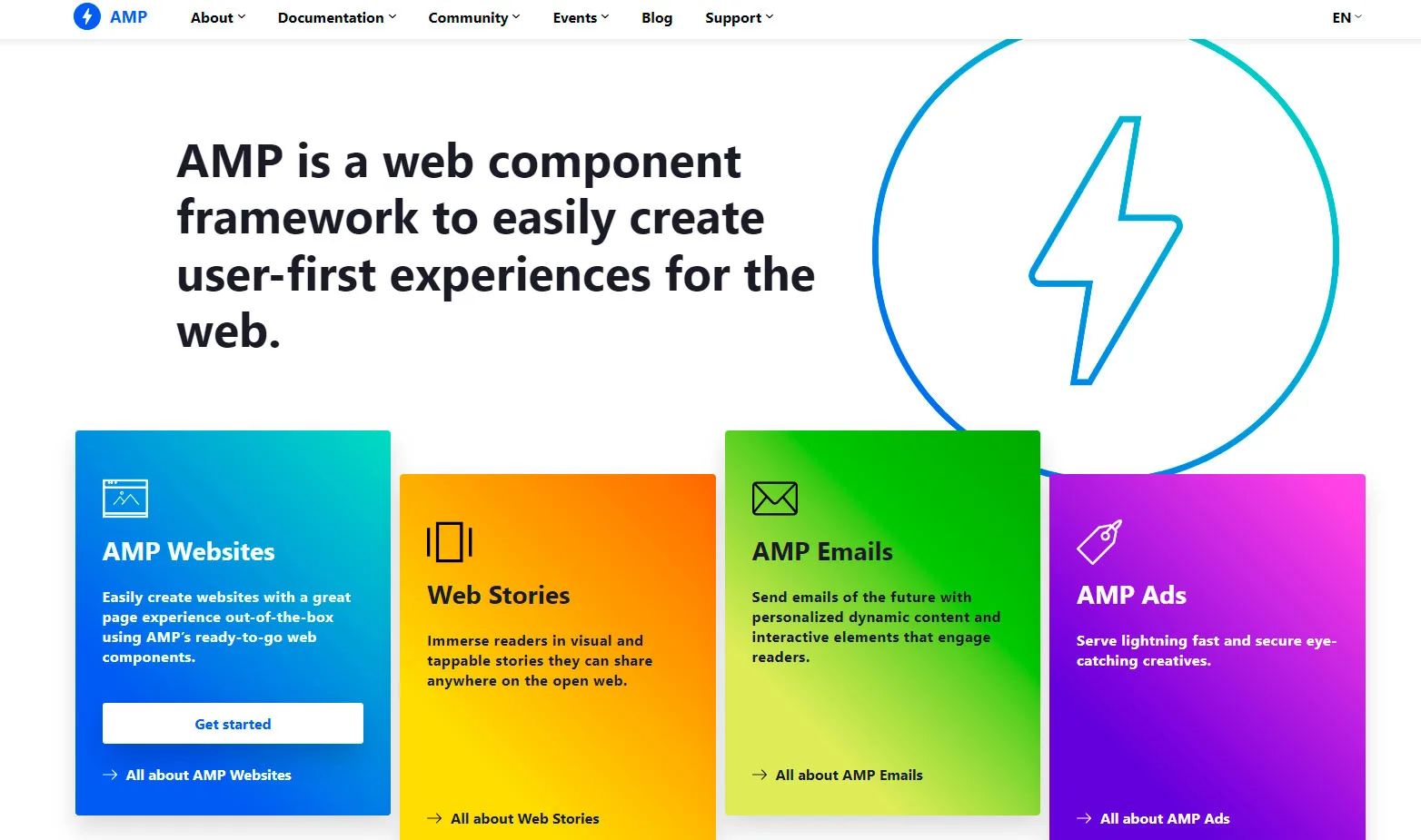 official AMP project website