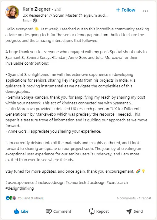 The results of Markswebb's studies are published on LinkedIn