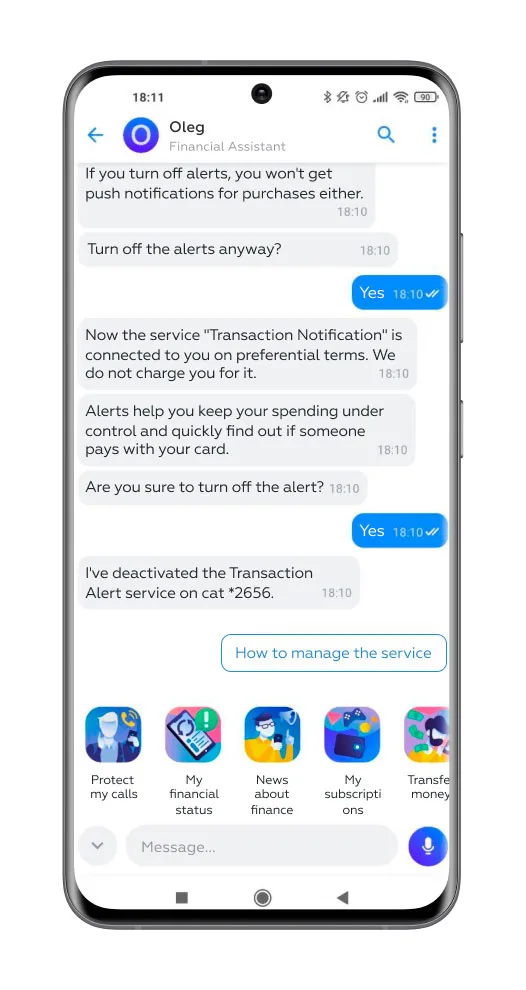 Markswebb CUI Principle 2: The bot communicates politely