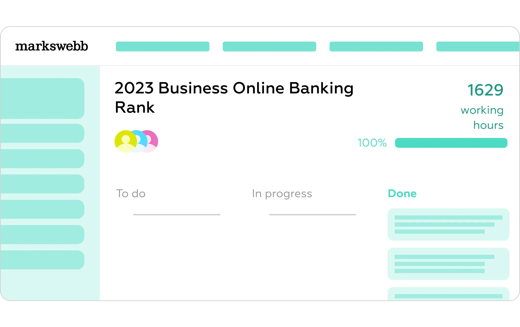 How many working hours are needed to conduct the online business banking research?