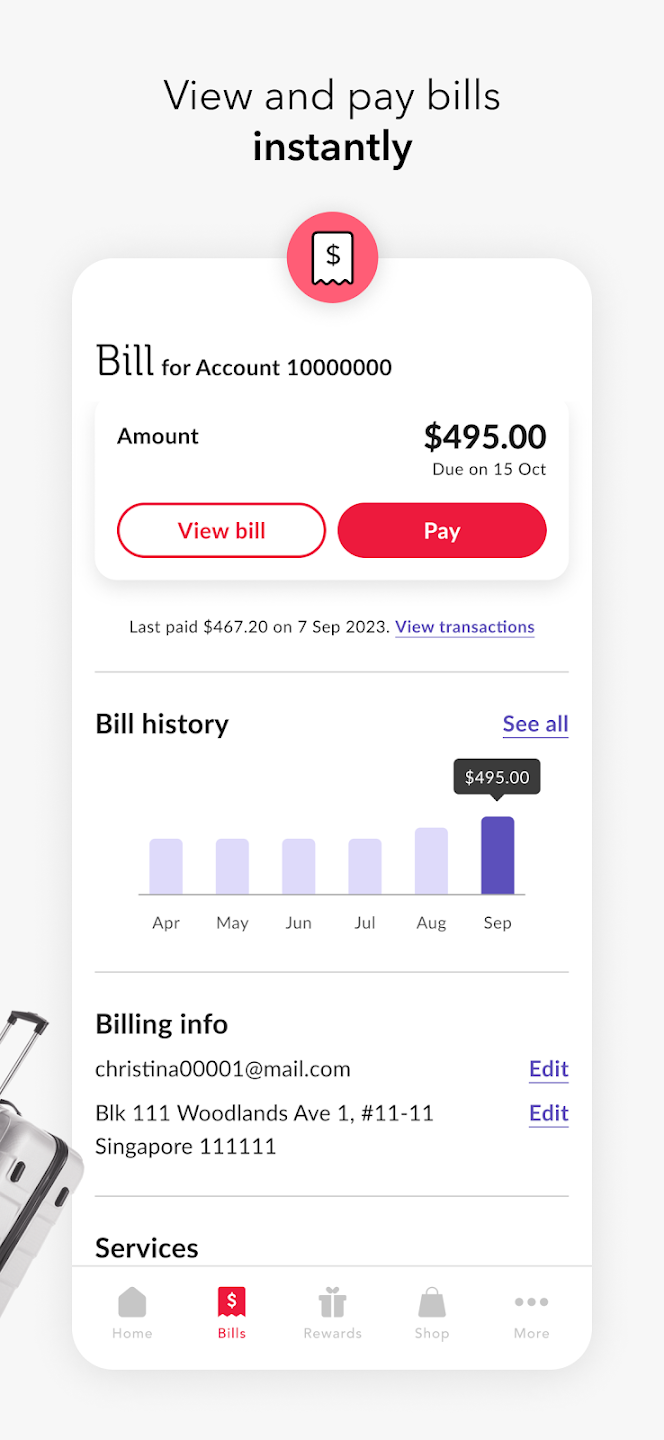 My Singtel mobile app